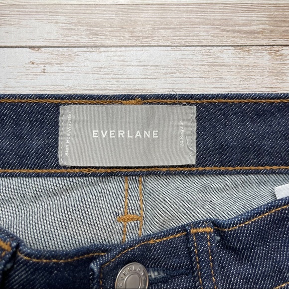Everlane High Rise Skinny Jean Dark Indigo Wash Blue Size 24 Regular - Picture 5 of 7